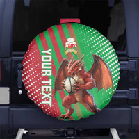 Custom Wales Rugby 2025 Spare Tire Cover Go Welsh Dragon Sporty Style - Wonder Print Shop
