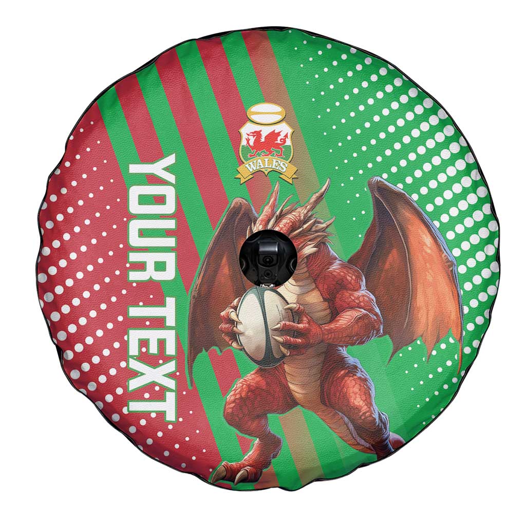 Custom Wales Rugby 2025 Spare Tire Cover Go Welsh Dragon Sporty Style - Wonder Print Shop