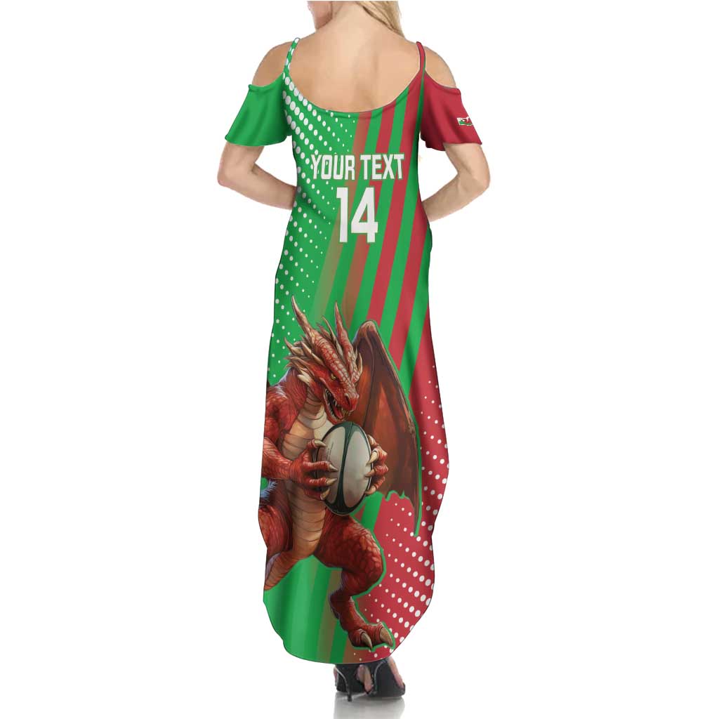 Custom Wales Rugby 2025 Summer Maxi Dress Go Welsh Dragon Sporty Style - Wonder Print Shop