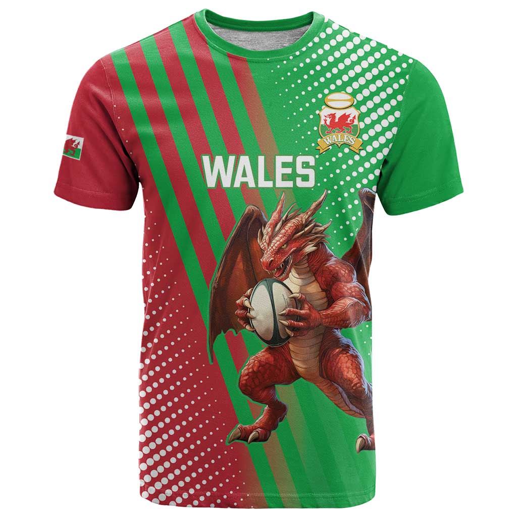 Custom Wales Rugby 2025 T Shirt Go Welsh Dragon Sporty Style - Wonder Print Shop