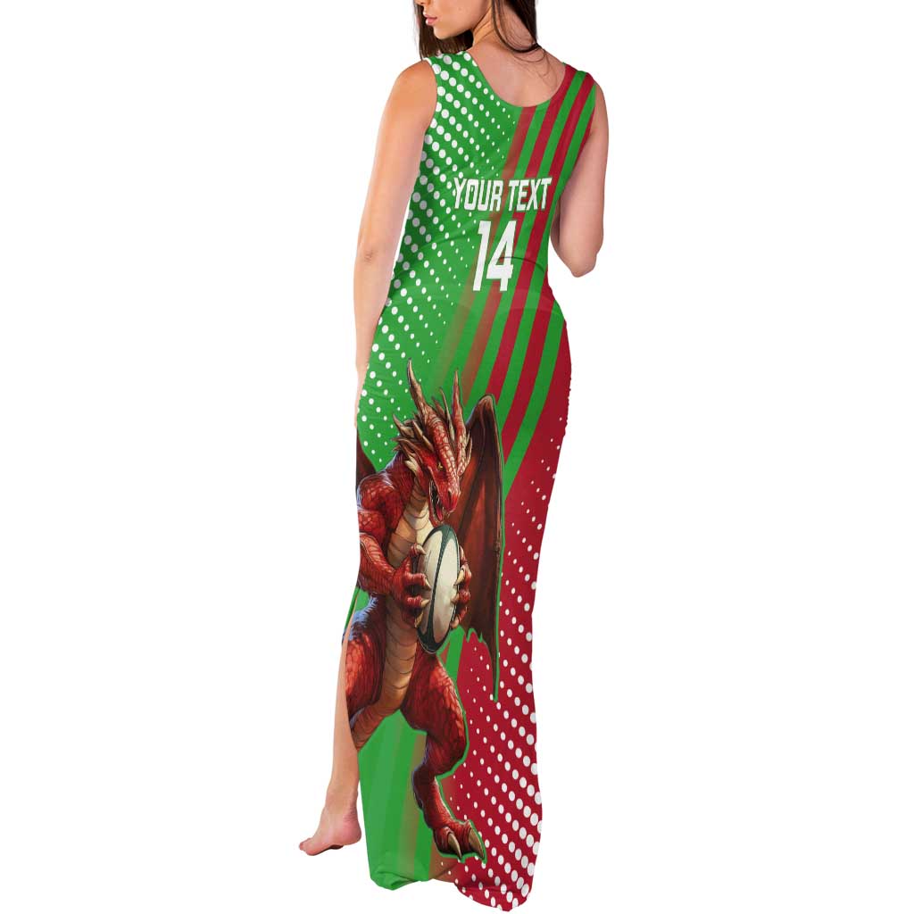 Custom Wales Rugby 2025 Tank Maxi Dress Go Welsh Dragon Sporty Style - Wonder Print Shop