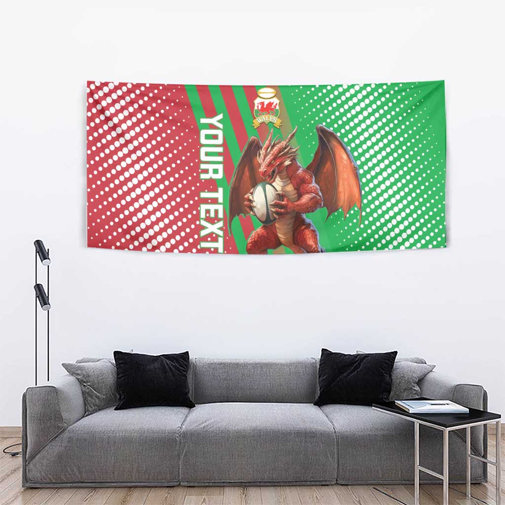 Custom Wales Rugby 2025 Tapestry Go Welsh Dragon Sporty Style - Wonder Print Shop