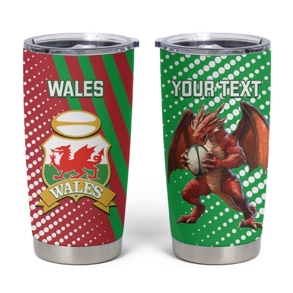 Custom Wales Rugby 2025 Tumbler Cup Go Welsh Dragon Sporty Style - Wonder Print Shop