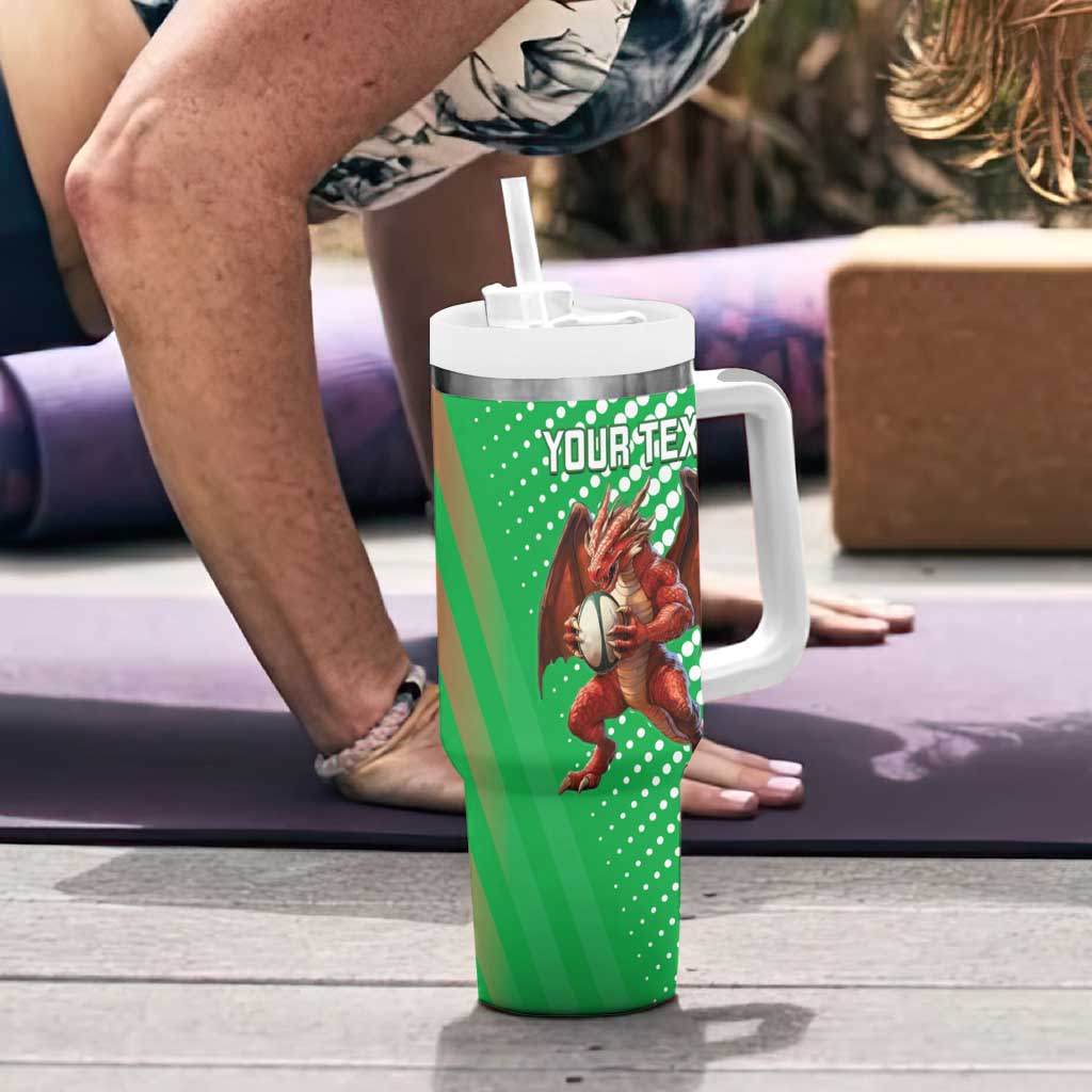 Custom Wales Rugby 2025 Tumbler With Handle Go Welsh Dragon Sporty Style - Wonder Print Shop