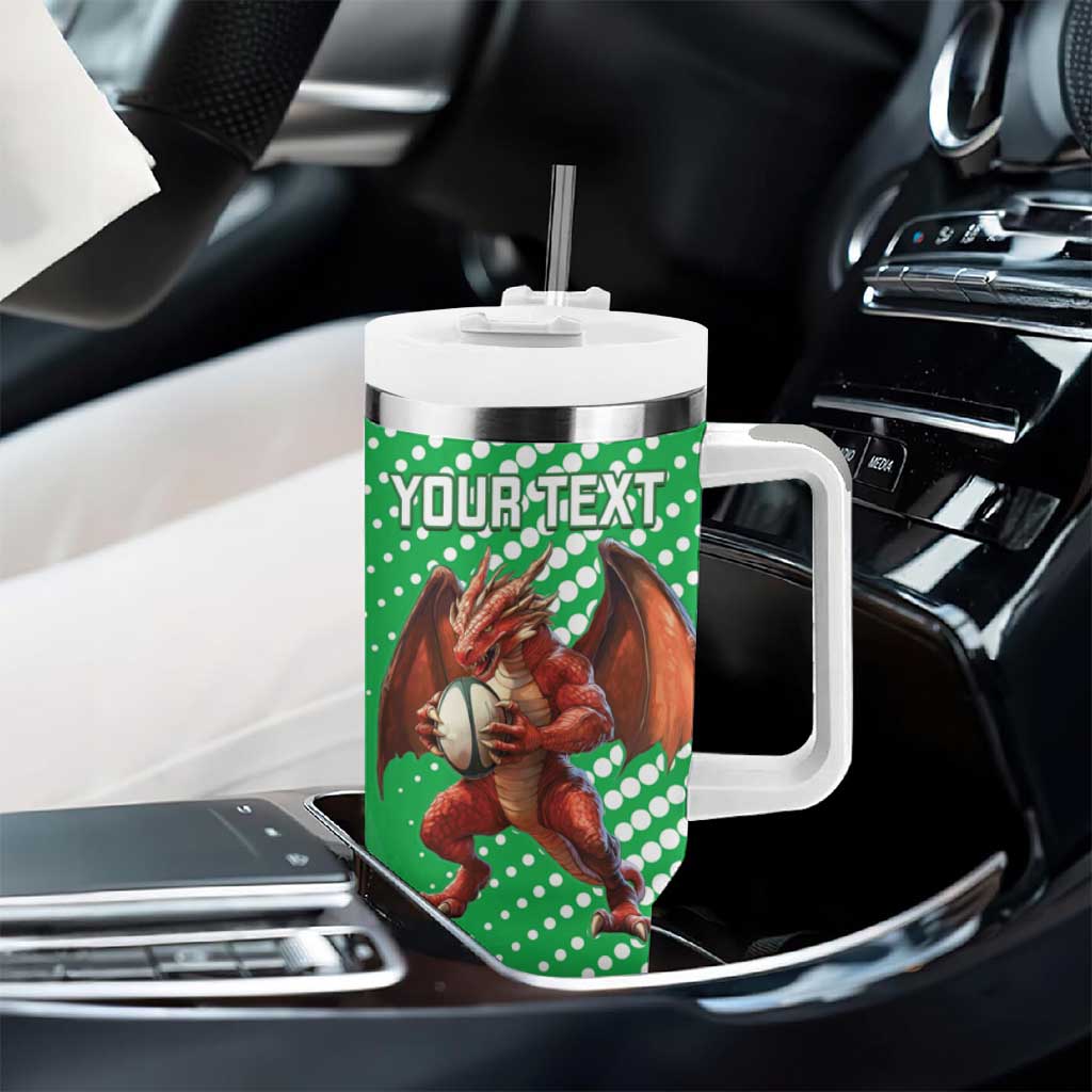 Custom Wales Rugby 2025 Tumbler With Handle Go Welsh Dragon Sporty Style - Wonder Print Shop