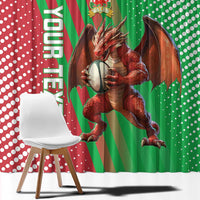 Custom Wales Rugby 2025 Window Curtain Go Welsh Dragon Sporty Style - Wonder Print Shop