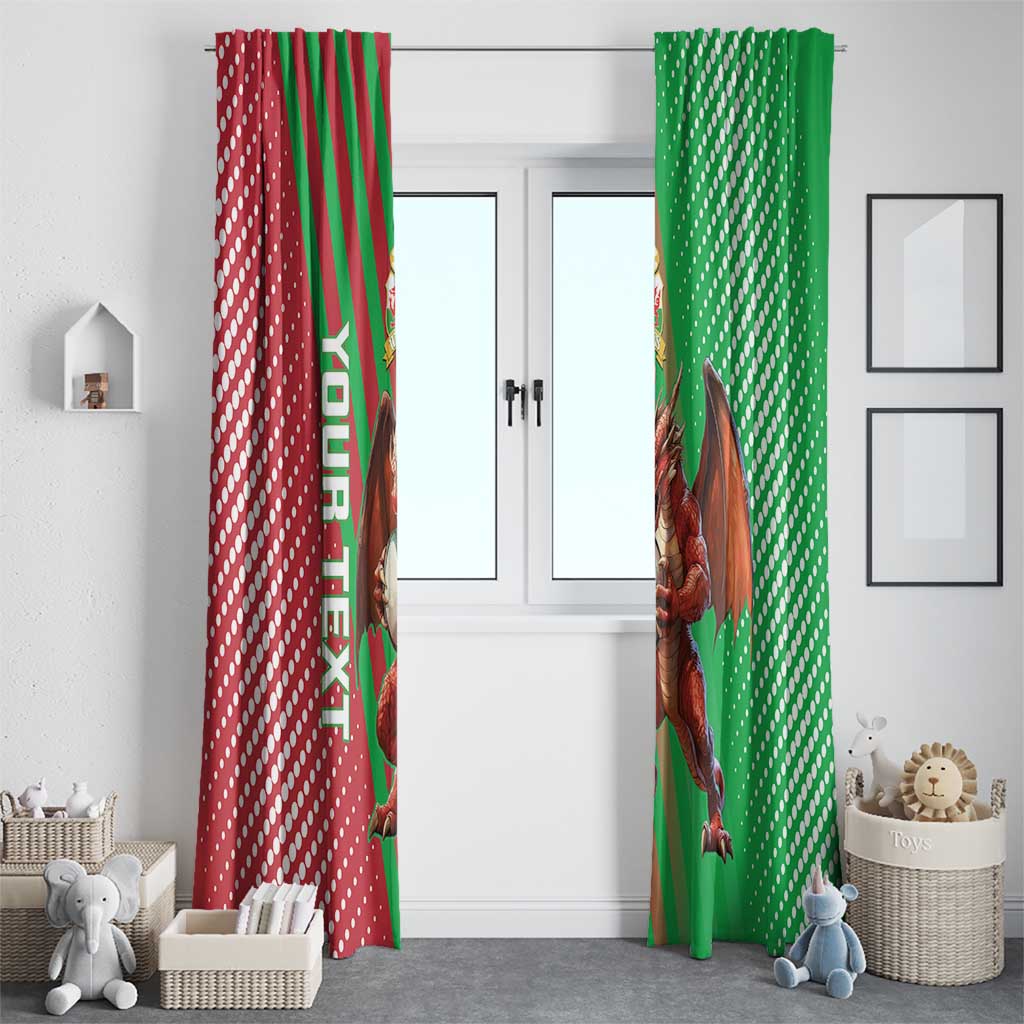 Custom Wales Rugby 2025 Window Curtain Go Welsh Dragon Sporty Style - Wonder Print Shop