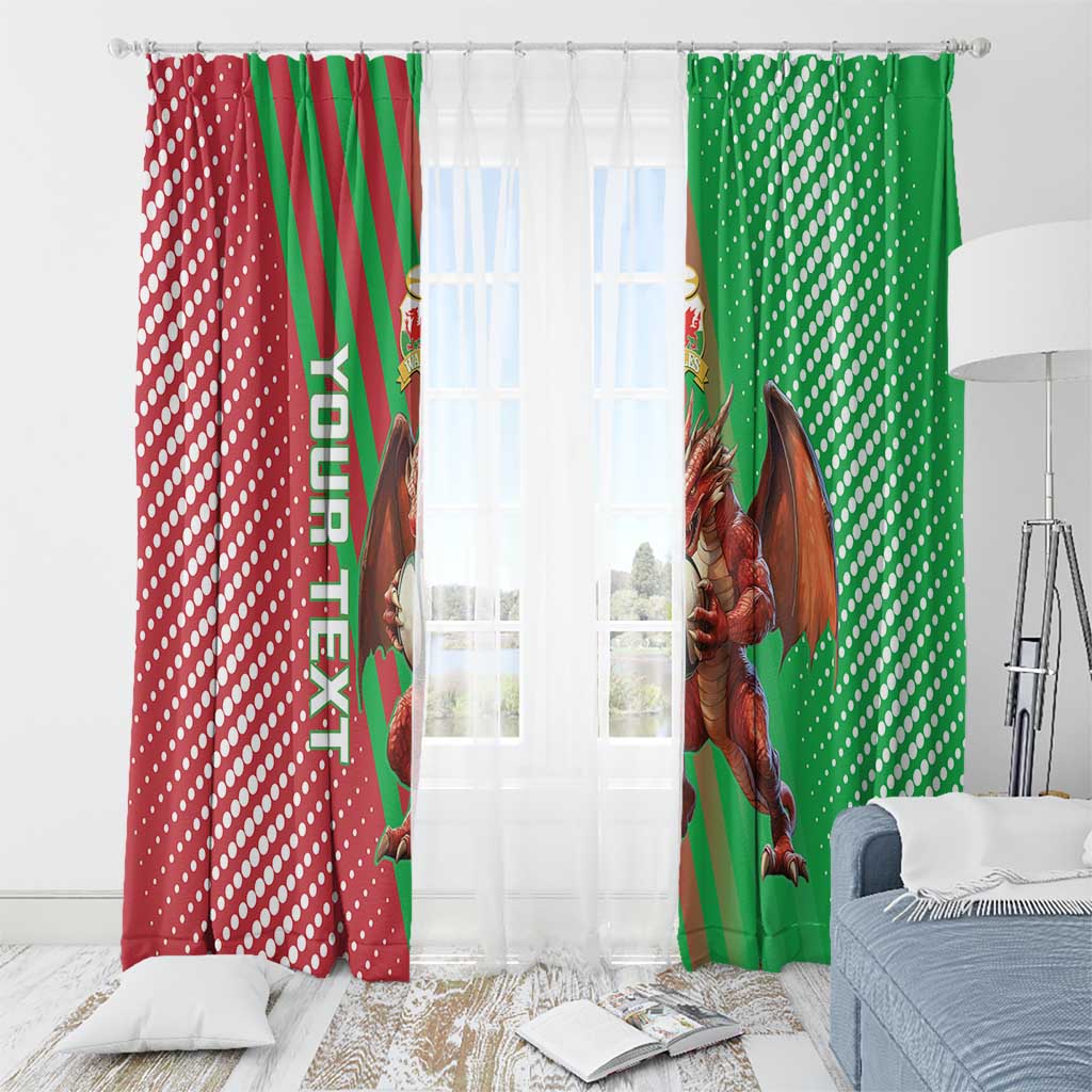 Custom Wales Rugby 2025 Window Curtain Go Welsh Dragon Sporty Style - Wonder Print Shop