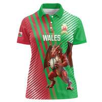 Custom Wales Rugby 2025 Women Polo Shirt Go Welsh Dragon Sporty Style - Wonder Print Shop