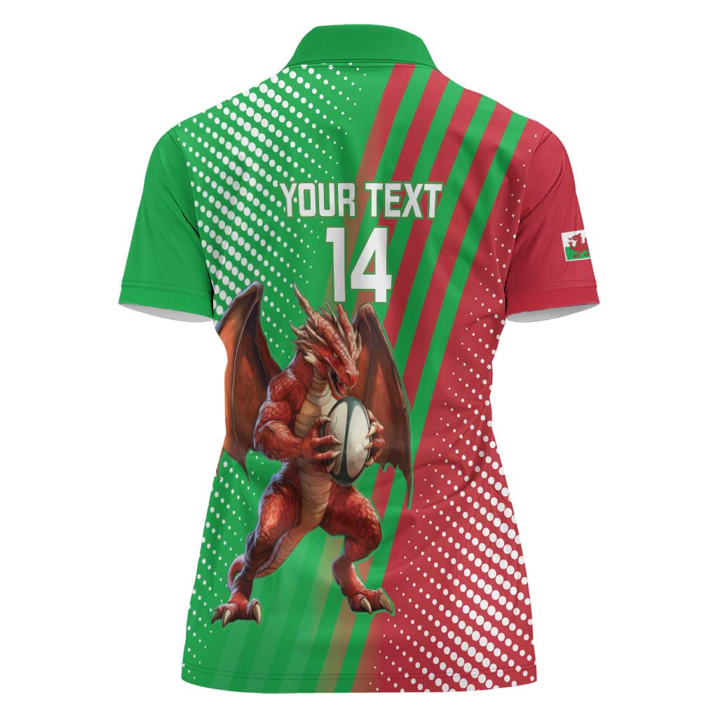 Custom Wales Rugby 2025 Women Polo Shirt Go Welsh Dragon Sporty Style - Wonder Print Shop