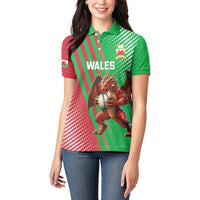 Custom Wales Rugby 2025 Women Polo Shirt Go Welsh Dragon Sporty Style - Wonder Print Shop