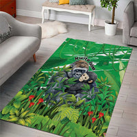 Rwanda Kwita Izina Area Rug Name a Gorilla - Save a Species - Wonder Print Shop