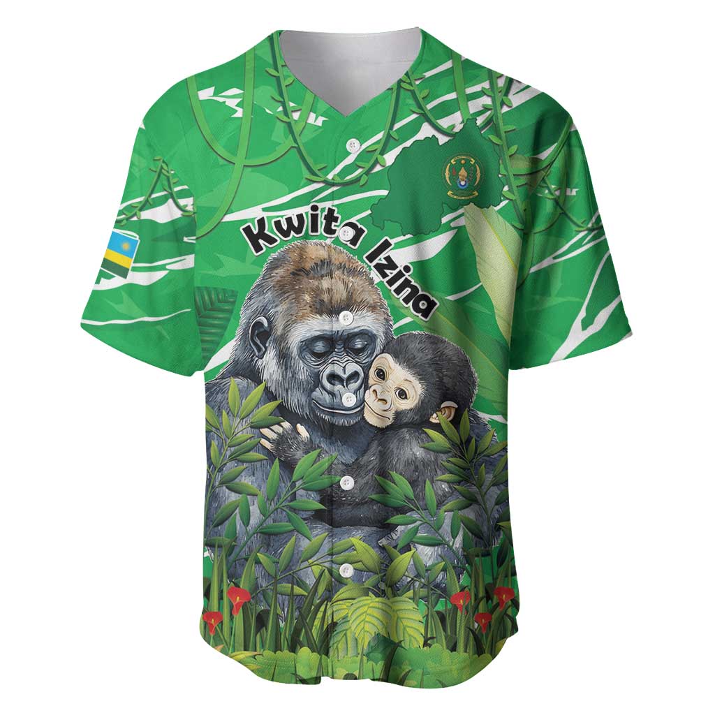 Personalized Rwanda Kwita Izina Baseball Jersey Name a Gorilla - Save a Species - Wonder Print Shop
