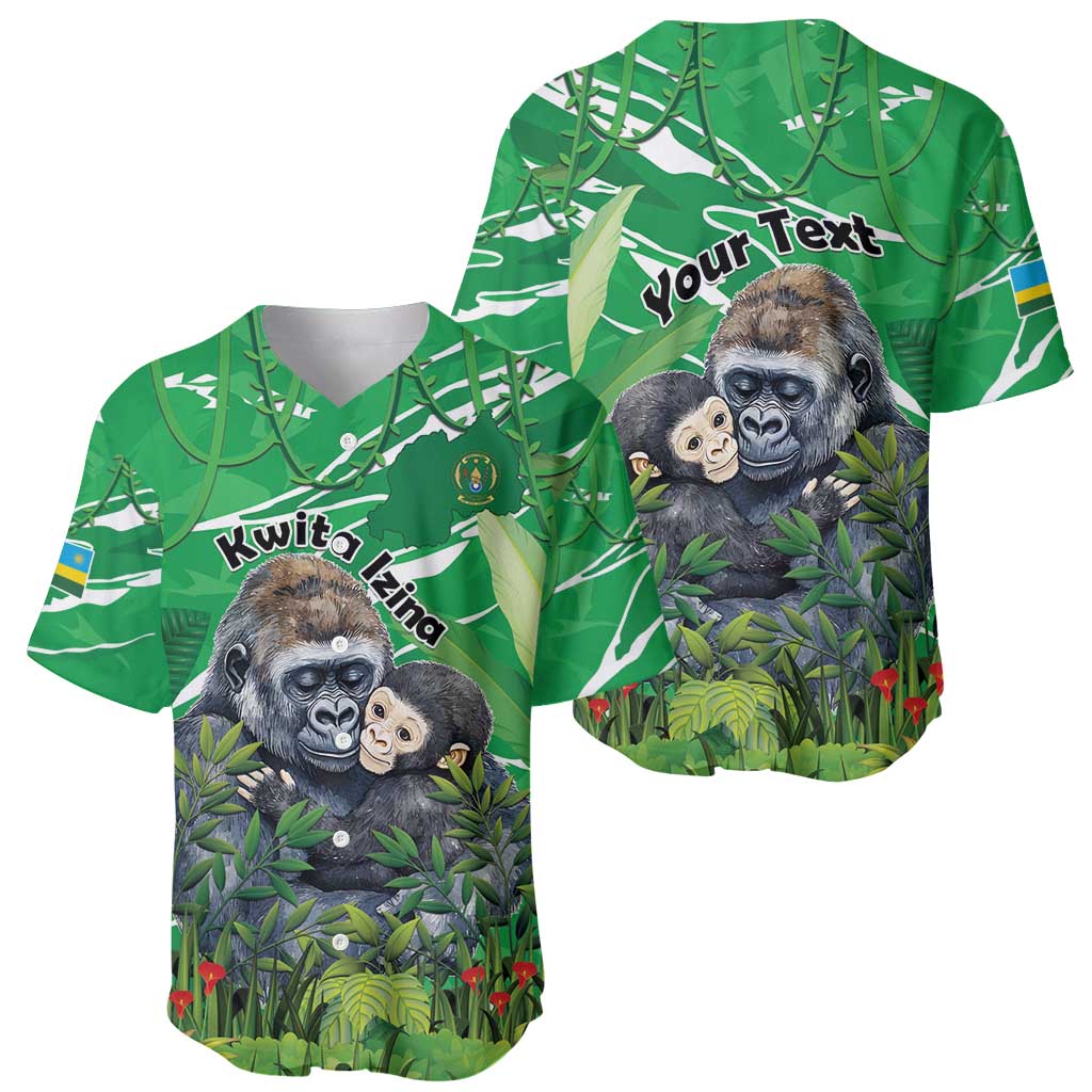 Personalized Rwanda Kwita Izina Baseball Jersey Name a Gorilla - Save a Species - Wonder Print Shop
