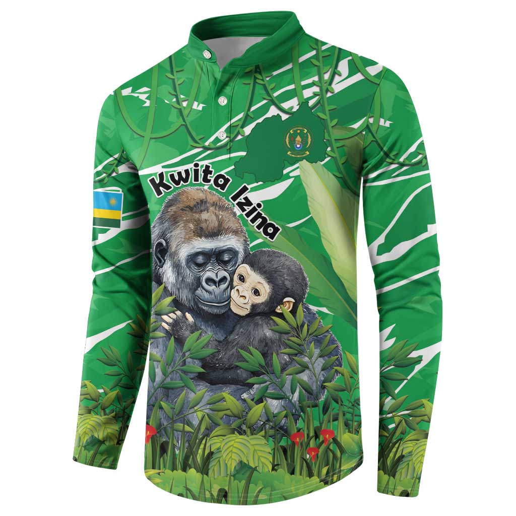 Personalized Rwanda Kwita Izina Button Sweatshirt Name a Gorilla - Save a Species - Wonder Print Shop