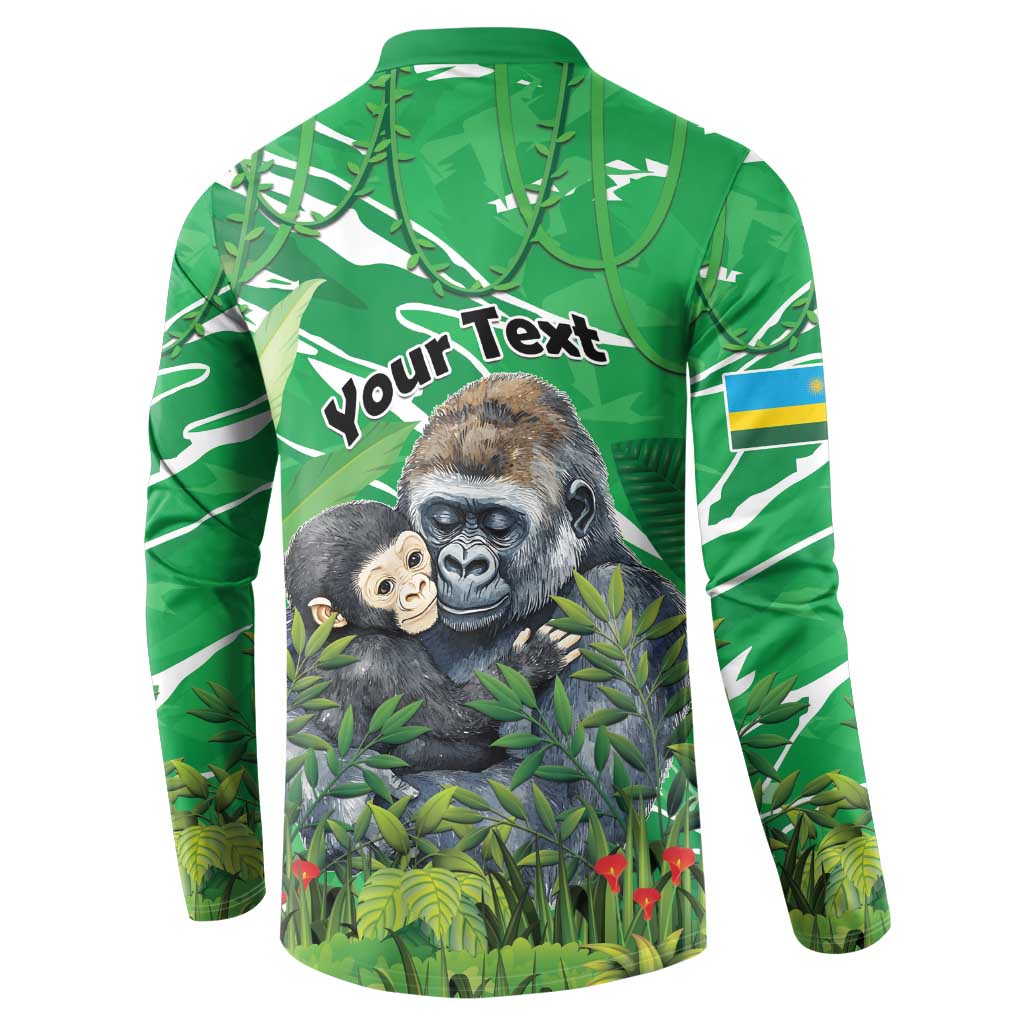 Personalized Rwanda Kwita Izina Button Sweatshirt Name a Gorilla - Save a Species - Wonder Print Shop