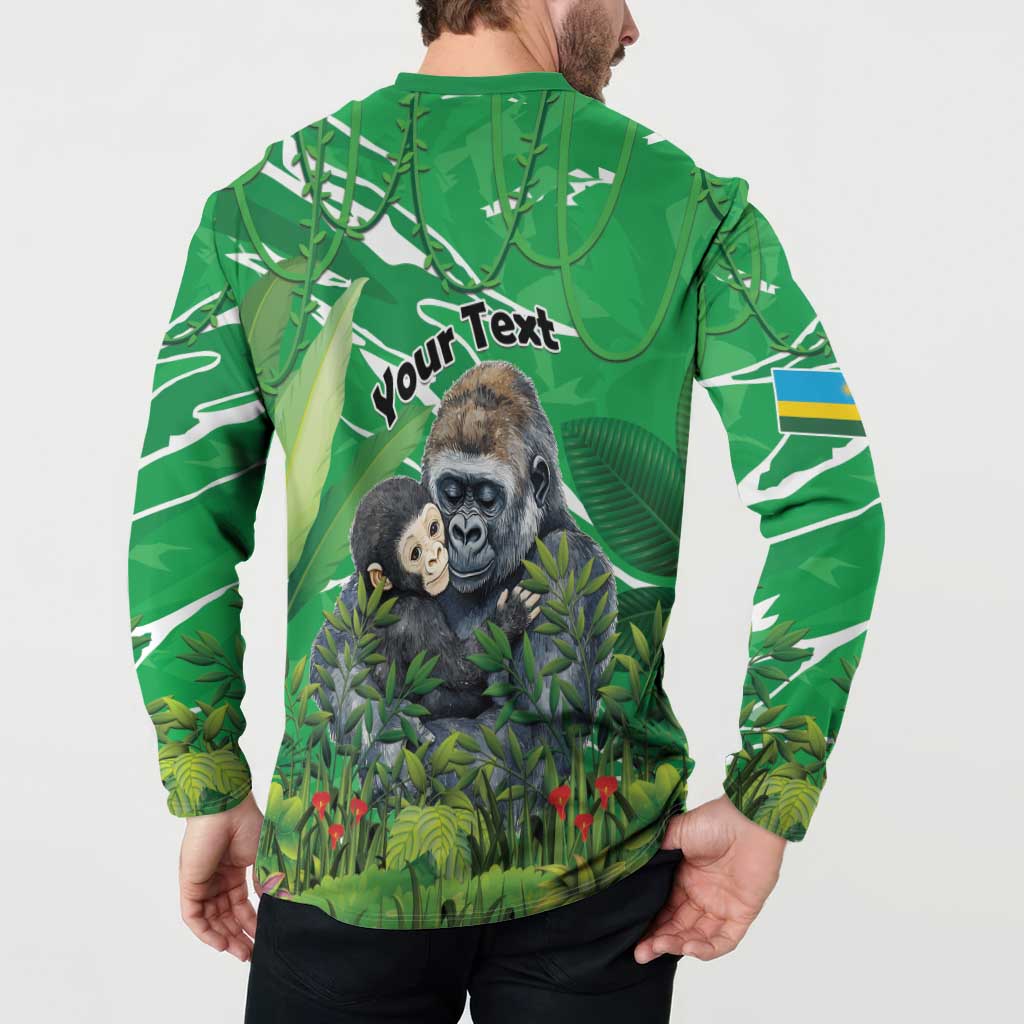 Personalized Rwanda Kwita Izina Button Sweatshirt Name a Gorilla - Save a Species - Wonder Print Shop