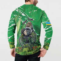 Personalized Rwanda Kwita Izina Button Sweatshirt Name a Gorilla - Save a Species - Wonder Print Shop