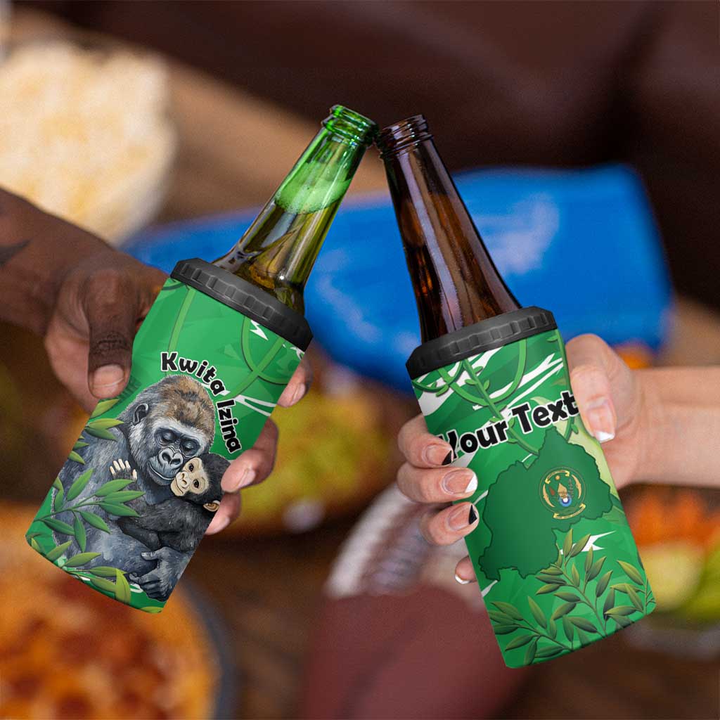 Personalized Rwanda Kwita Izina 4 in 1 Can Cooler Tumbler Name a Gorilla - Save a Species - Wonder Print Shop