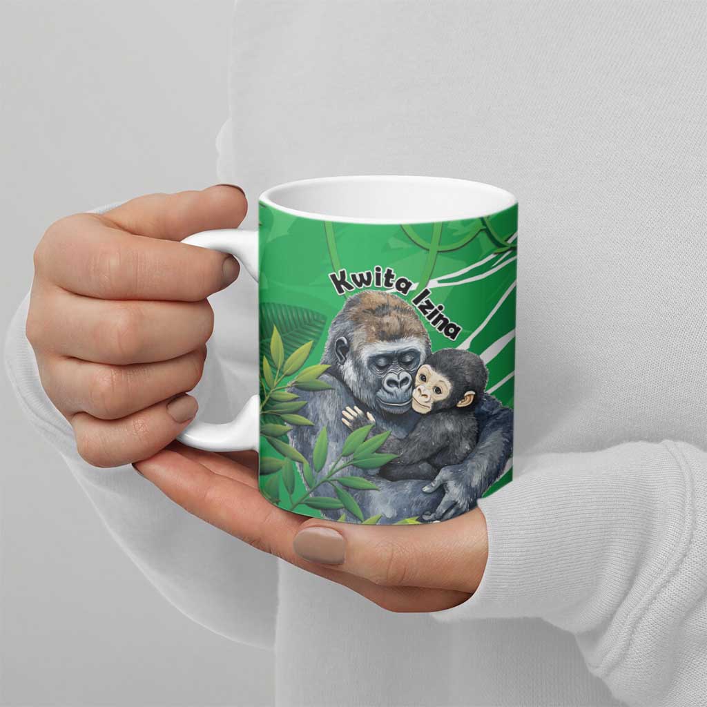Personalized Rwanda Kwita Izina Ceramic Mug Name a Gorilla - Save a Species - Wonder Print Shop