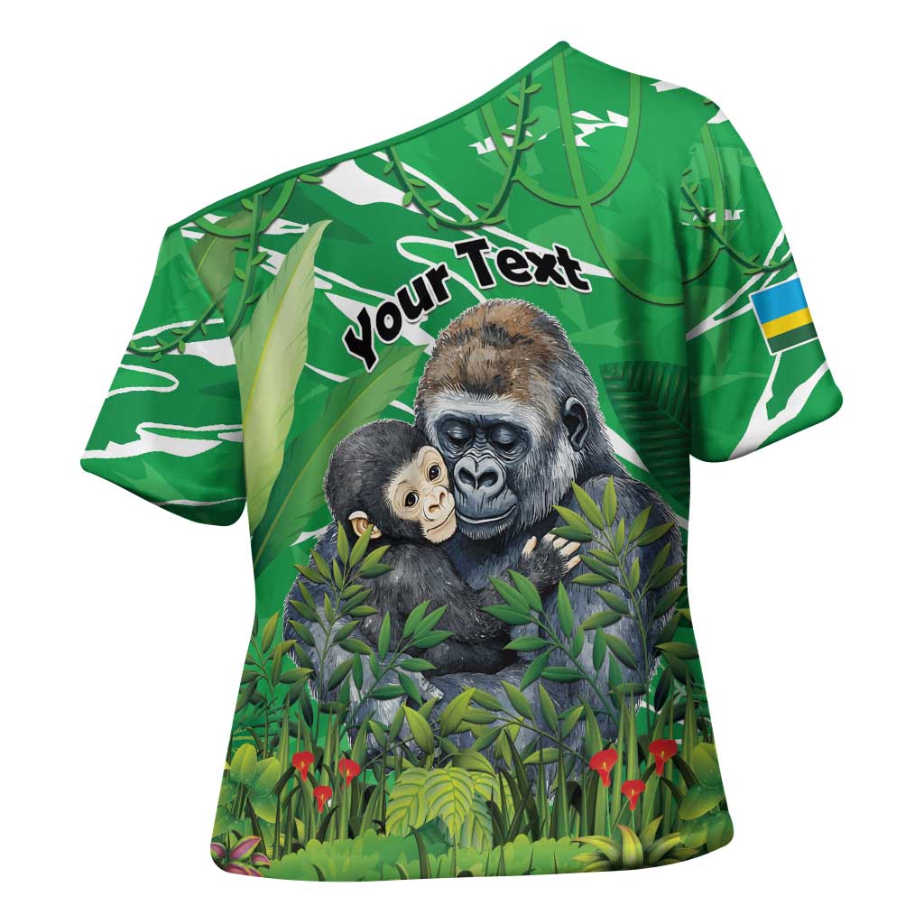 Personalized Rwanda Kwita Izina Cross Shoulder Shirt Name a Gorilla - Save a Species - Wonder Print Shop