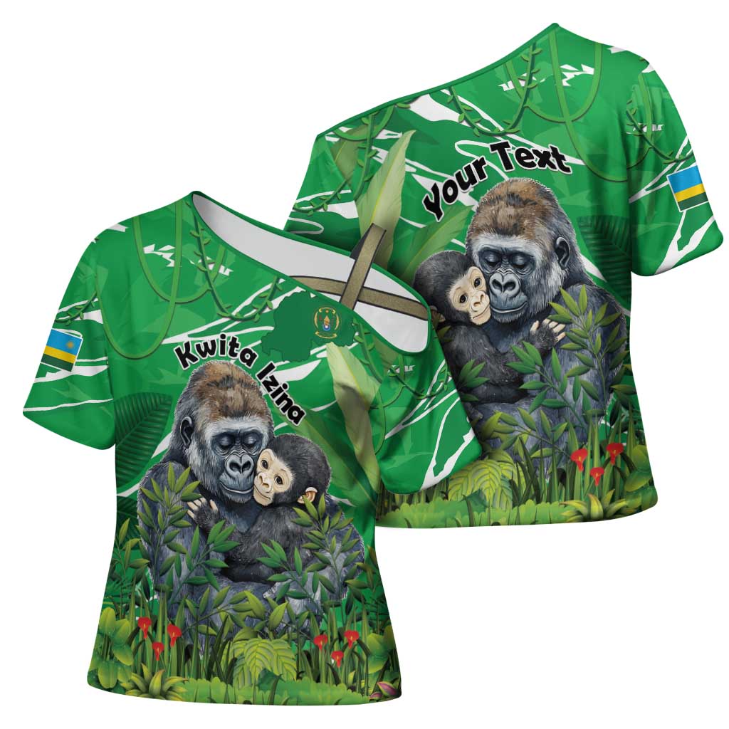 Personalized Rwanda Kwita Izina Cross Shoulder Shirt Name a Gorilla - Save a Species - Wonder Print Shop