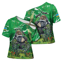 Personalized Rwanda Kwita Izina Cross Shoulder Shirt Name a Gorilla - Save a Species - Wonder Print Shop