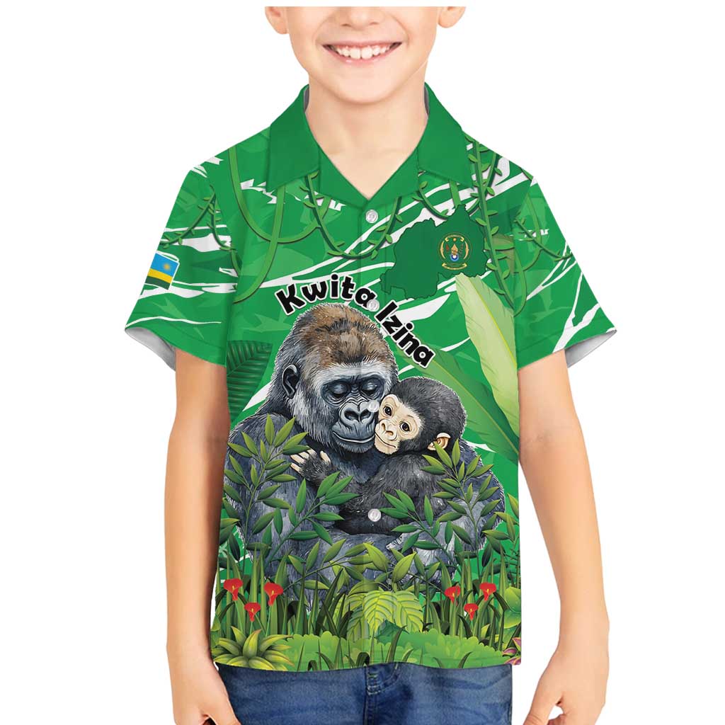 Personalized Rwanda Kwita Izina Family Matching Mermaid Dress and Hawaiian Shirt Name a Gorilla - Save a Species - Wonder Print Shop