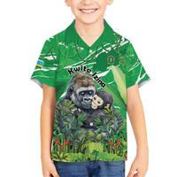 Personalized Rwanda Kwita Izina Family Matching Puletasi and Hawaiian Shirt Name a Gorilla - Save a Species - Wonder Print Shop
