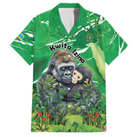 Personalized Rwanda Kwita Izina Family Matching Short Sleeve Bodycon Dress and Hawaiian Shirt Name a Gorilla - Save a Species - Wonder Print Shop