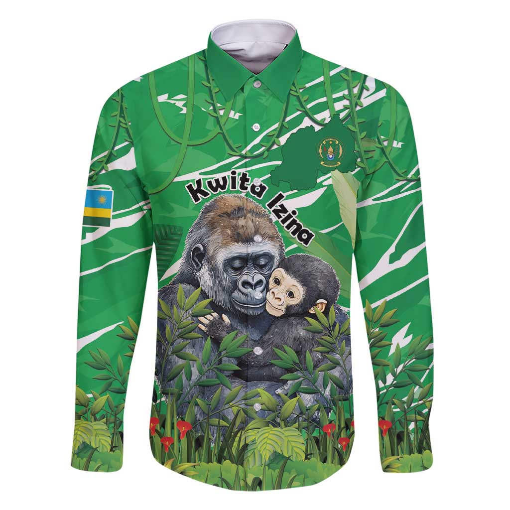 Personalized Rwanda Kwita Izina Family Matching Short Sleeve Bodycon Dress and Hawaiian Shirt Name a Gorilla - Save a Species - Wonder Print Shop