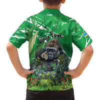 Personalized Rwanda Kwita Izina Family Matching Summer Maxi Dress and Hawaiian Shirt Name a Gorilla - Save a Species - Wonder Print Shop