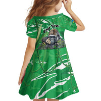 Personalized Rwanda Kwita Izina Family Matching Summer Maxi Dress and Hawaiian Shirt Name a Gorilla - Save a Species - Wonder Print Shop