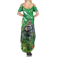 Personalized Rwanda Kwita Izina Family Matching Summer Maxi Dress and Hawaiian Shirt Name a Gorilla - Save a Species - Wonder Print Shop