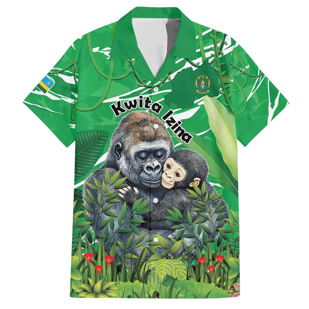 Personalized Rwanda Kwita Izina Hawaiian Shirt Name a Gorilla - Save a Species - Wonder Print Shop