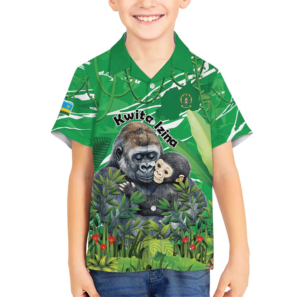 Personalized Rwanda Kwita Izina Hawaiian Shirt Name a Gorilla - Save a Species - Wonder Print Shop