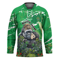 Personalized Rwanda Kwita Izina Hockey Jersey Name a Gorilla - Save a Species - Wonder Print Shop