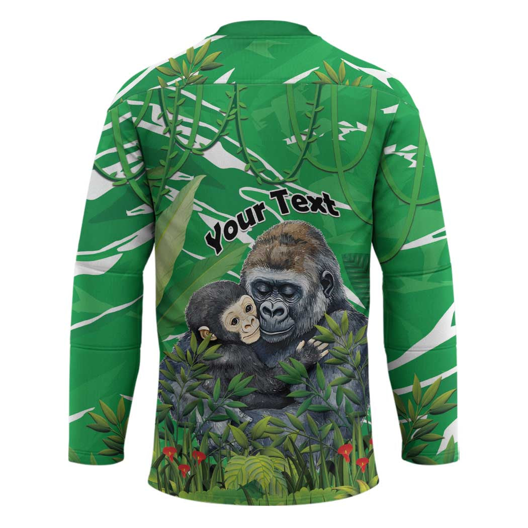 Personalized Rwanda Kwita Izina Hockey Jersey Name a Gorilla - Save a Species - Wonder Print Shop