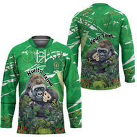 Personalized Rwanda Kwita Izina Hockey Jersey Name a Gorilla - Save a Species - Wonder Print Shop