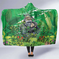Rwanda Kwita Izina Hooded Blanket Name a Gorilla - Save a Species - Wonder Print Shop