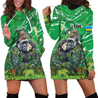 Personalized Rwanda Kwita Izina Hoodie Dress Name a Gorilla - Save a Species - Wonder Print Shop