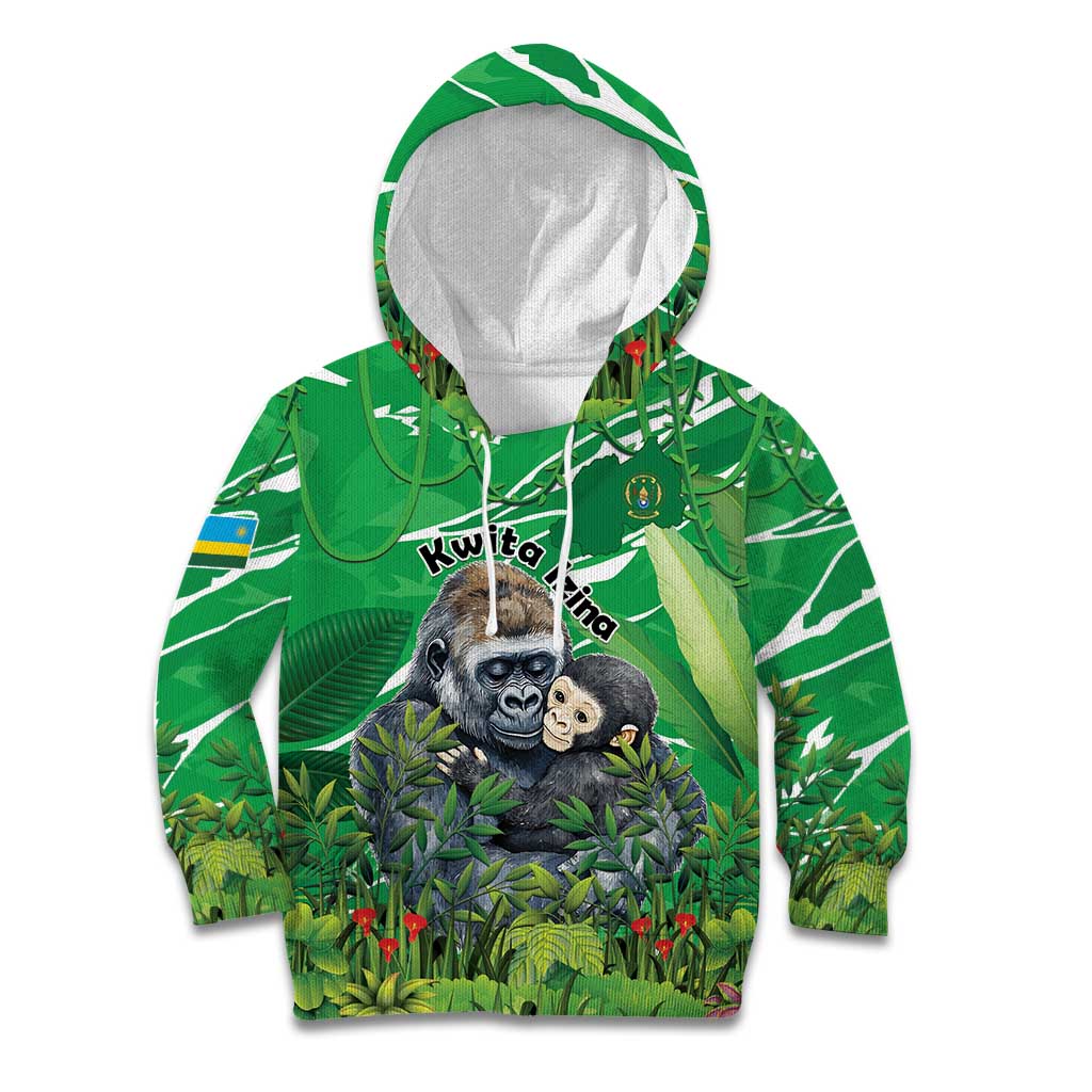 Personalized Rwanda Kwita Izina Kid Hoodie Name a Gorilla - Save a Species - Wonder Print Shop