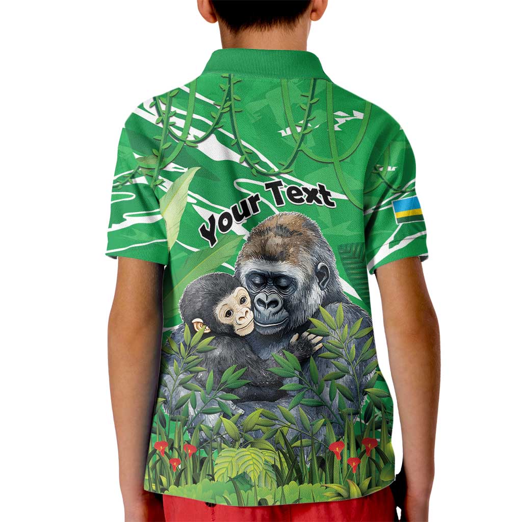 Personalized Rwanda Kwita Izina Kid Polo Shirt Name a Gorilla - Save a Species - Wonder Print Shop