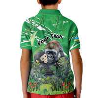Personalized Rwanda Kwita Izina Kid Polo Shirt Name a Gorilla - Save a Species - Wonder Print Shop