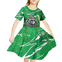 Personalized Rwanda Kwita Izina Kid Short Sleeve Dress Name a Gorilla - Save a Species - Wonder Print Shop