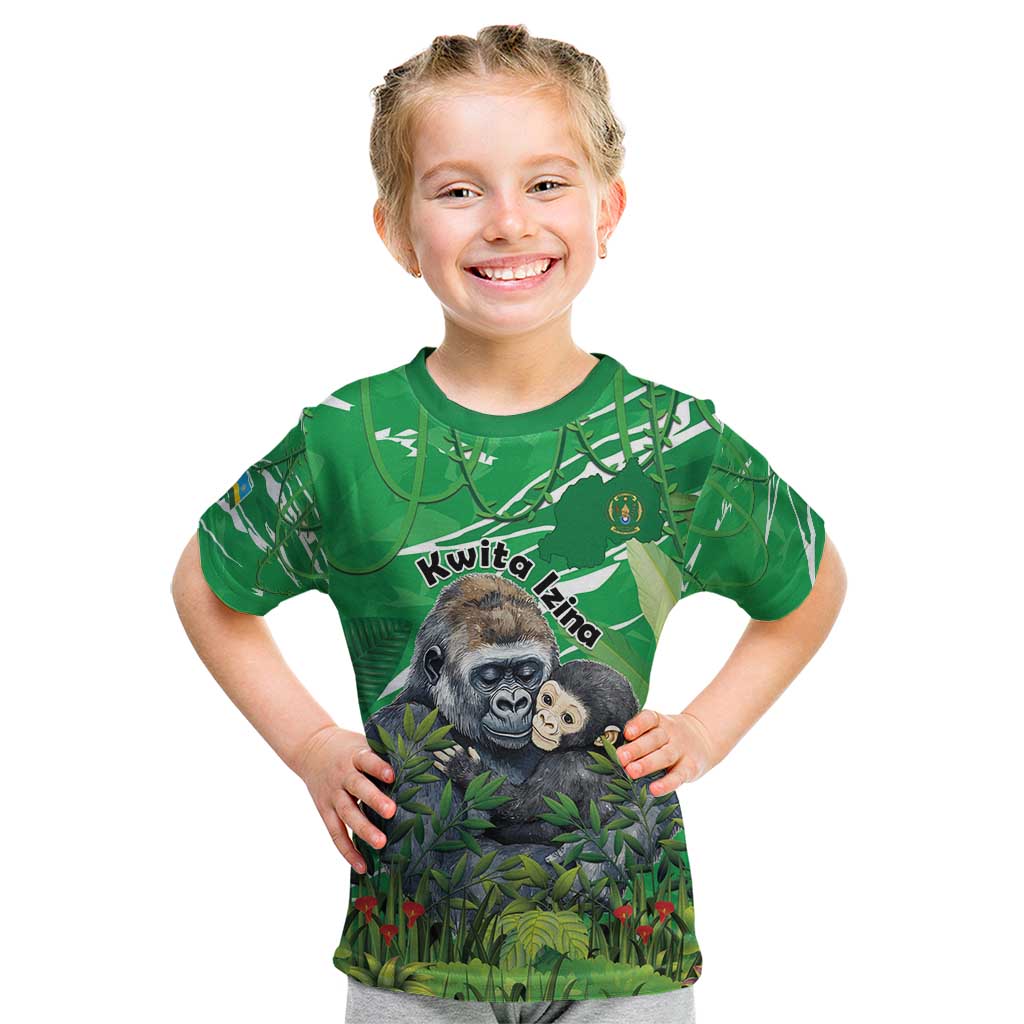 Personalized Rwanda Kwita Izina Kid T Shirt Name a Gorilla - Save a Species - Wonder Print Shop
