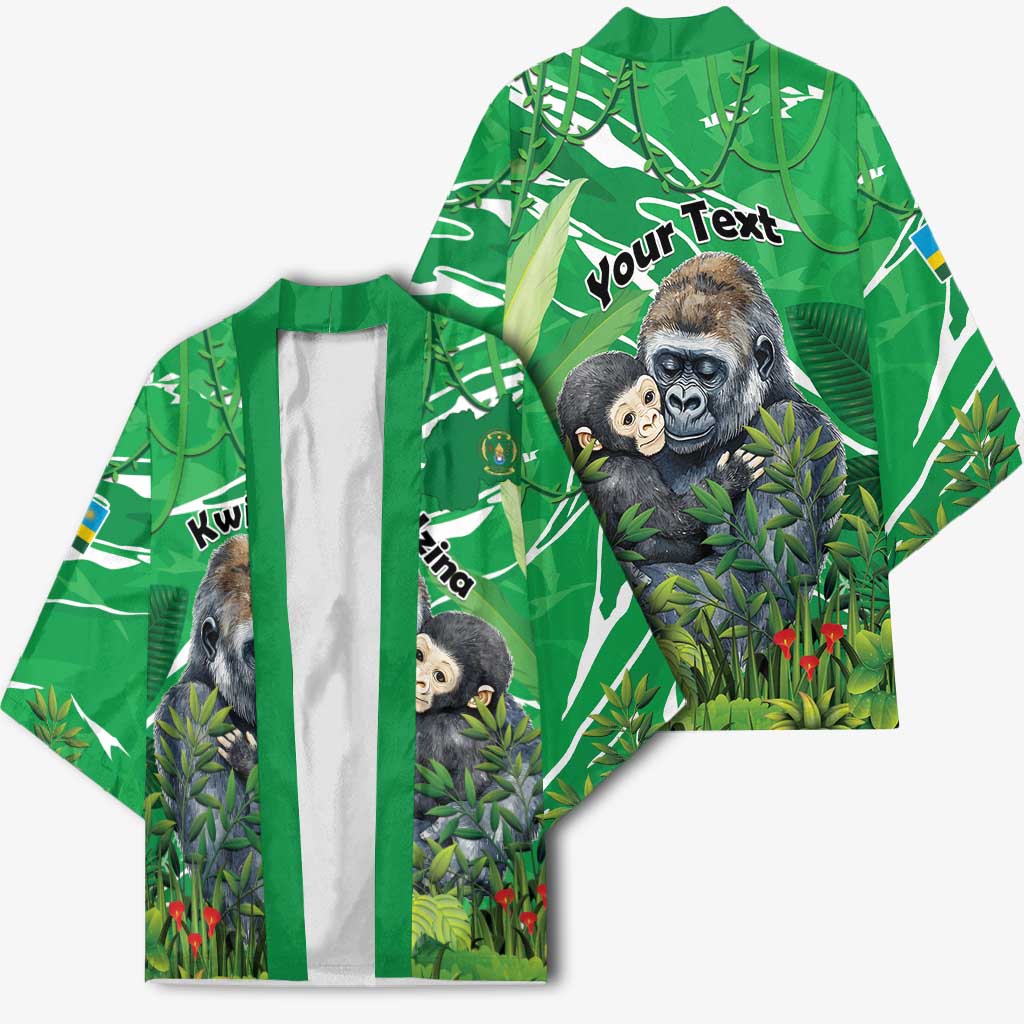 Personalized Rwanda Kwita Izina Kimono Name a Gorilla - Save a Species - Wonder Print Shop