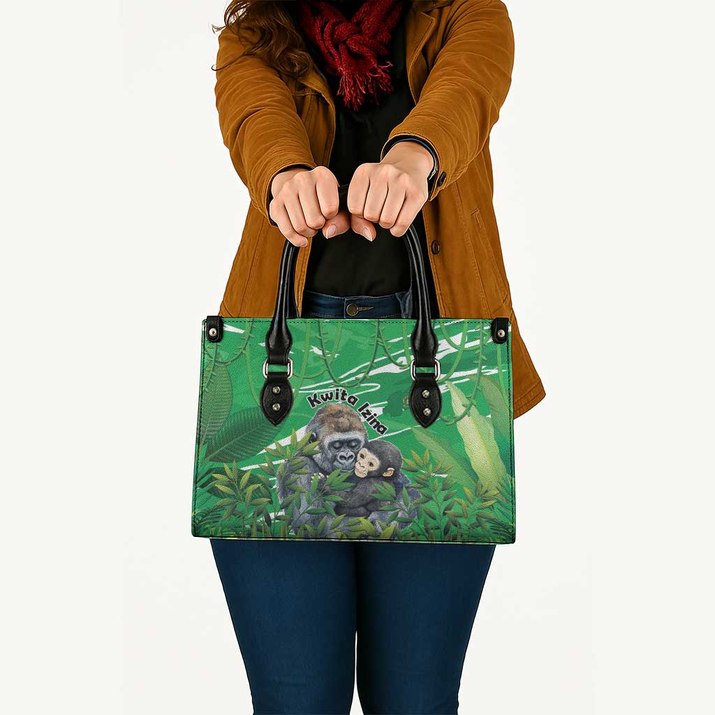 Rwanda Kwita Izina Leather Bag Name a Gorilla - Save a Species - Wonder Print Shop