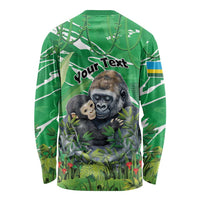 Personalized Rwanda Kwita Izina Long Sleeve Shirt Name a Gorilla - Save a Species - Wonder Print Shop