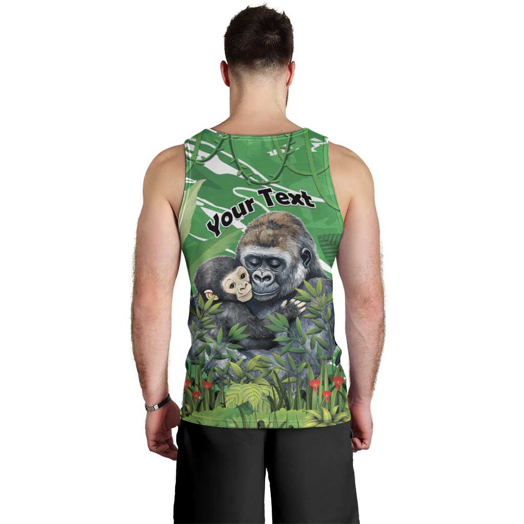 Personalized Rwanda Kwita Izina Men Tank Top Name a Gorilla - Save a Species - Wonder Print Shop